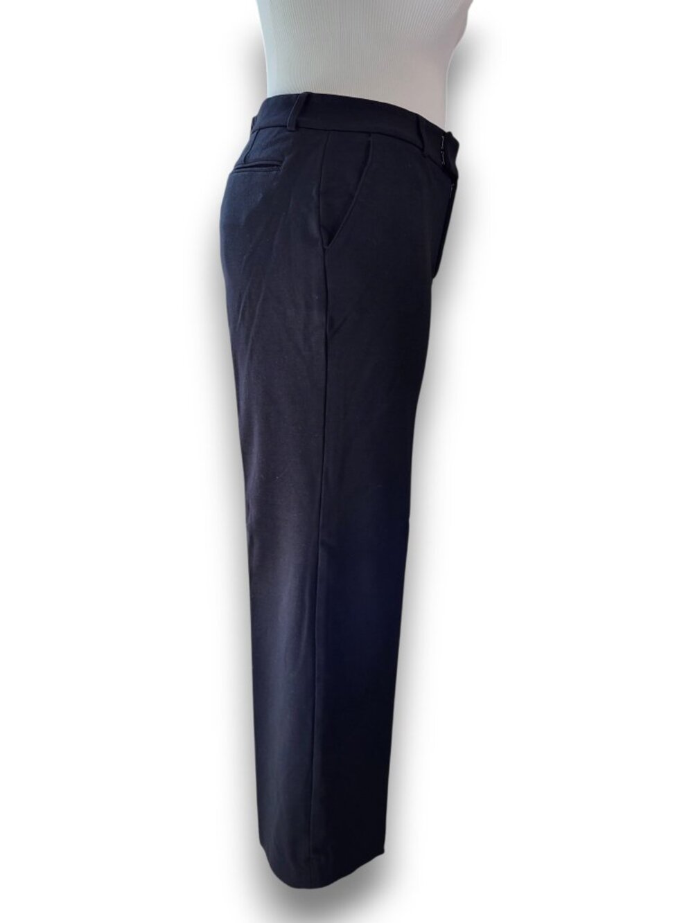 Anne Klein Black Stretch Career Slacks - Women's 0X